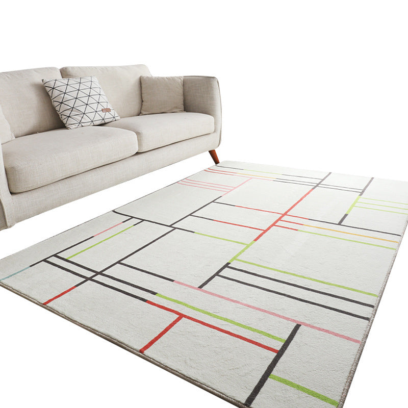 Antique Living Room Rug Multi Colored Flower Printed Area Carpet Non-Slip Backing Pet Friendly Easy Care Indoor Rug