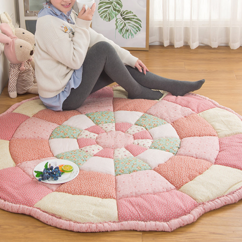 Scandinavisch geometrisch bedrukt tapijt Veelkleurig katoenen binnentapijt Antislip achterkant Huisdiervriendelijk tapijt voor decoratie