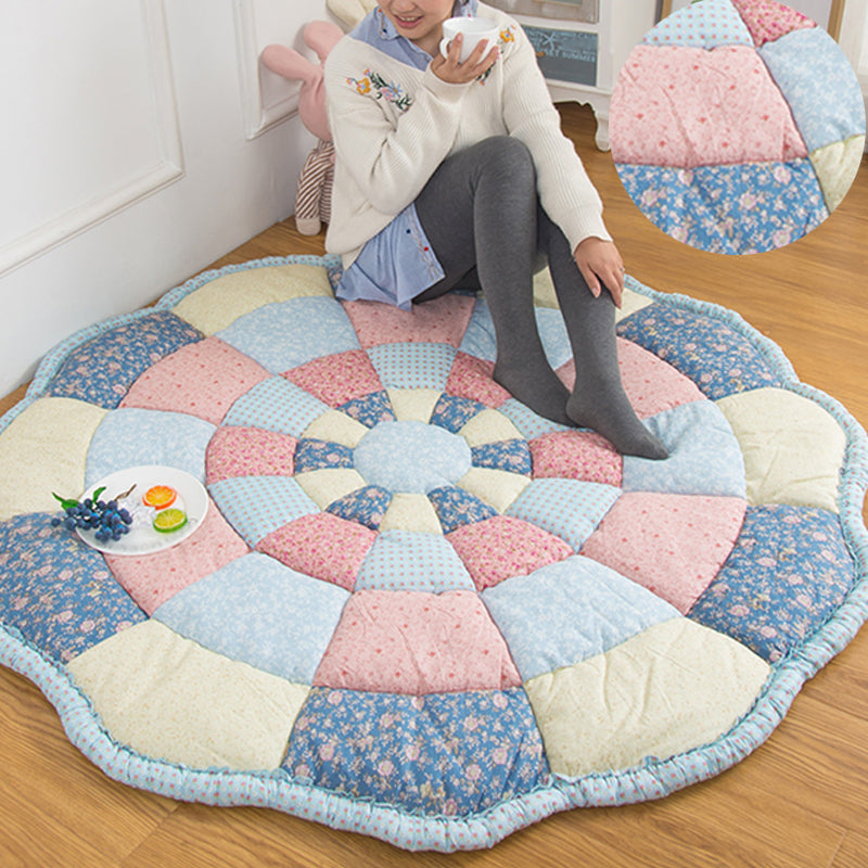 Scandinavisch geometrisch bedrukt tapijt Veelkleurig katoenen binnentapijt Antislip achterkant Huisdiervriendelijk tapijt voor decoratie
