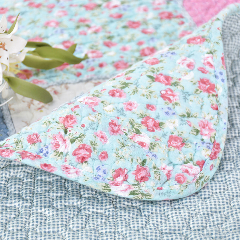 Modern Geometric Printed Rug Multicolored Cotton Indoor Rug Anti-Slip Backing Stain-Resistant Area Carpet for Room