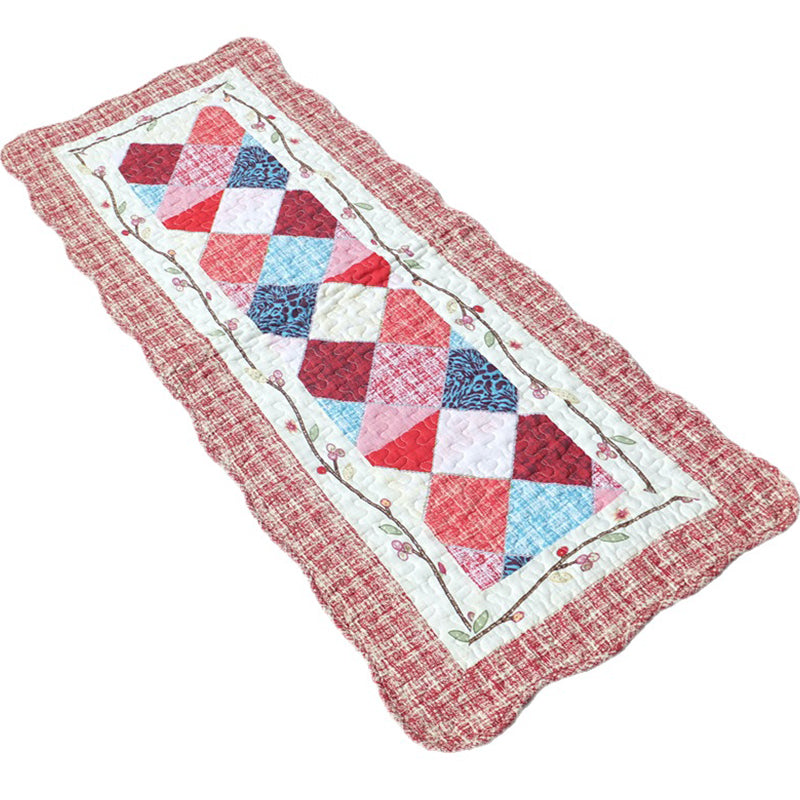 Modern Cartoon Printed Rug Multicolored Cotton Area Carpet Non-Slip Pet Friendly Washable Indoor Rug for Room