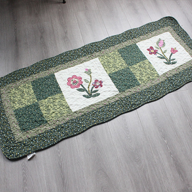 Modern Cartoon Printed Rug Multicolored Cotton Area Carpet Non-Slip Pet Friendly Washable Indoor Rug for Room