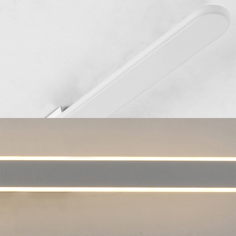 18"/23.5"/31.5" Wide LED Living Room Flush Mount Light with Parallel Linear Acrylic Shade Beige Ceiling Light in Warm/White Light