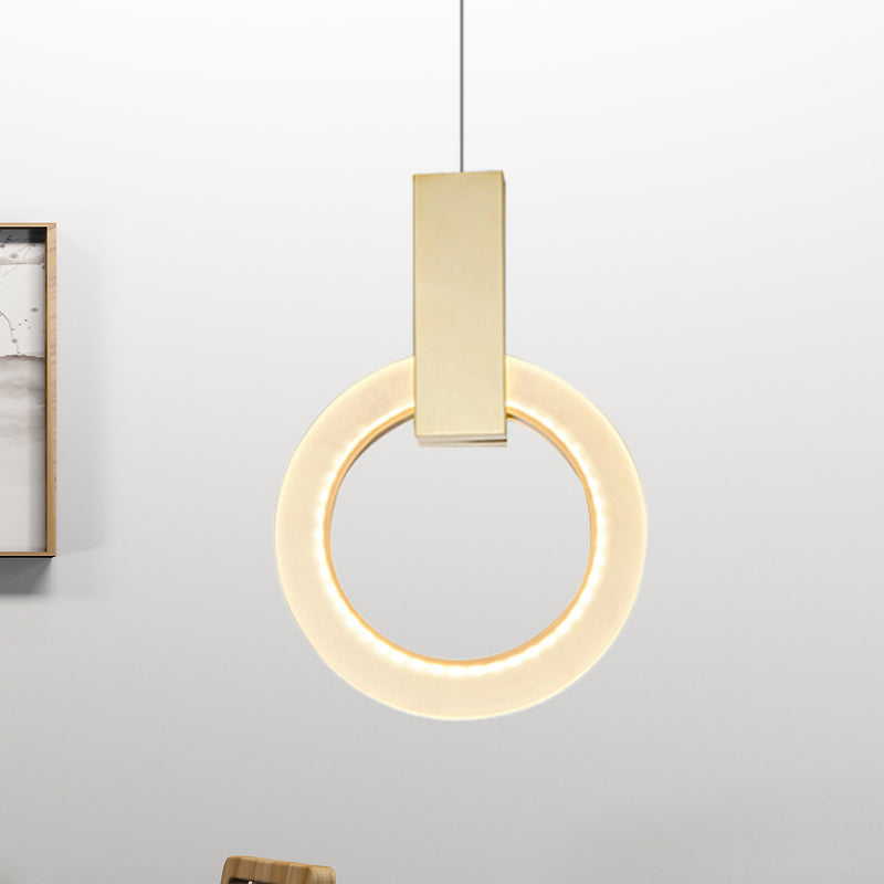 Luz de colgante de anillo de oro de 8 "/12"/16 "Luz de techo acrílico Ligero 1