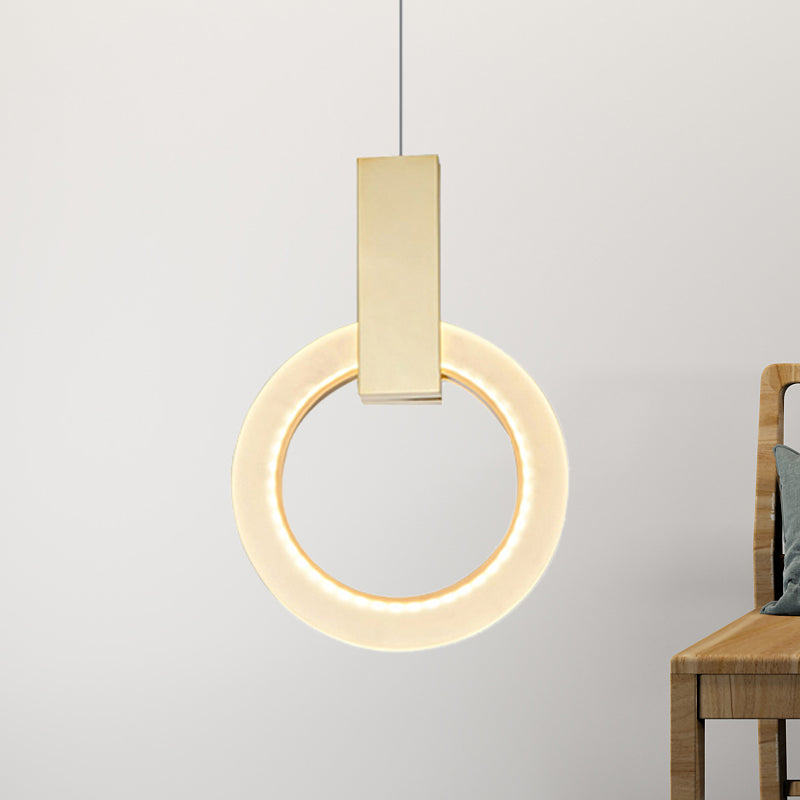 Luz de colgante de anillo de oro de 8 "/12"/16 "Luz de techo acrílico Ligero 1