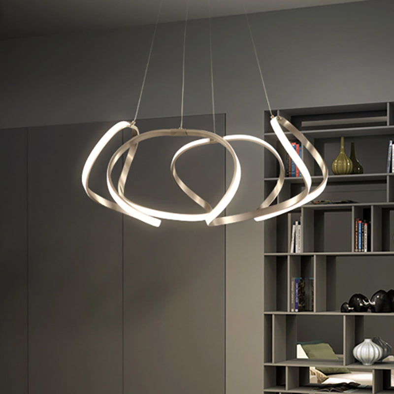 23,5 "/31,5" LED POSTMODERNE CHROME / GOL DE LA LED POSTmoderne 1 Light Light Acrylique Lampe suspendue en lumière chaude / blanche