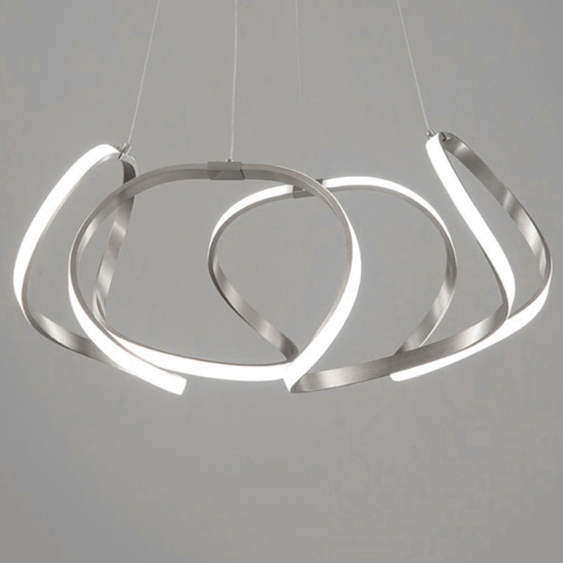 23,5 "/31,5" LED POSTMODERNE CHROME / GOL DE LA LED POSTmoderne 1 Light Light Acrylique Lampe suspendue en lumière chaude / blanche