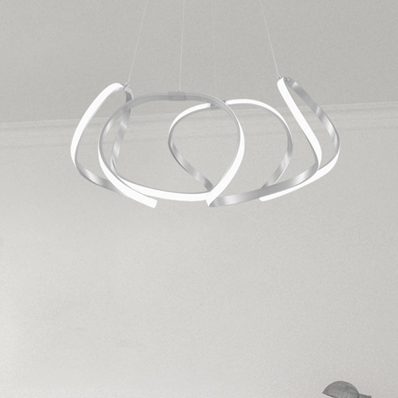 23,5 "/31,5" LED POSTMODERNE CHROME / GOL DE LA LED POSTmoderne 1 Light Light Acrylique Lampe suspendue en lumière chaude / blanche