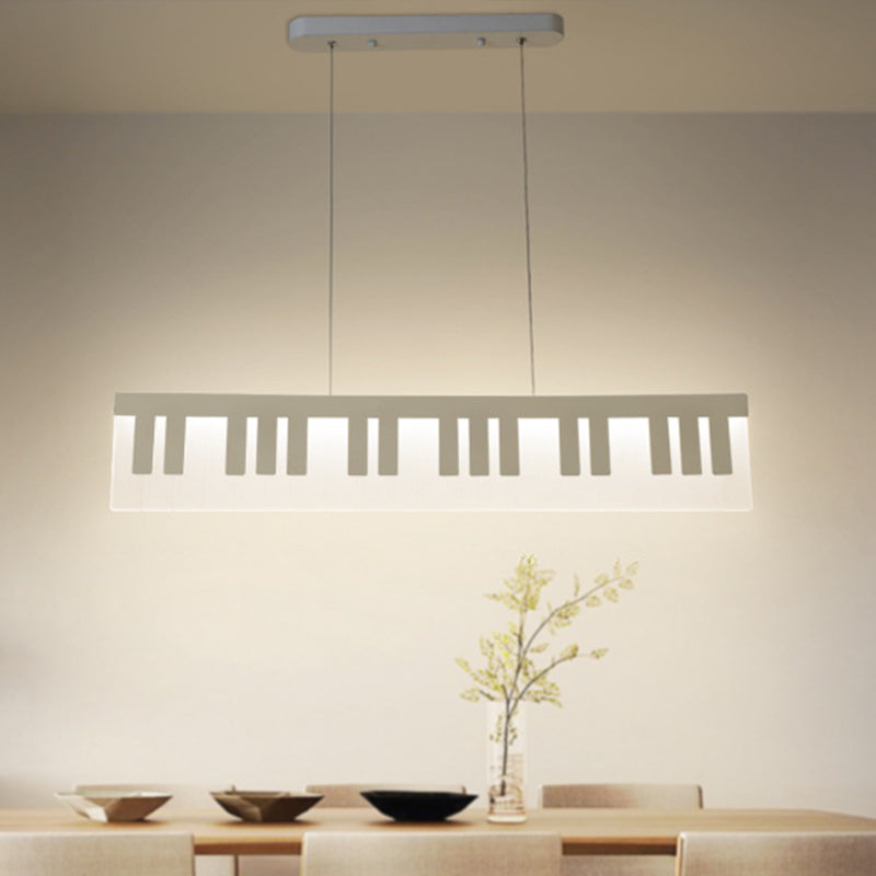 Lámpara de techo de comedor de led acrílico con forma de piano
