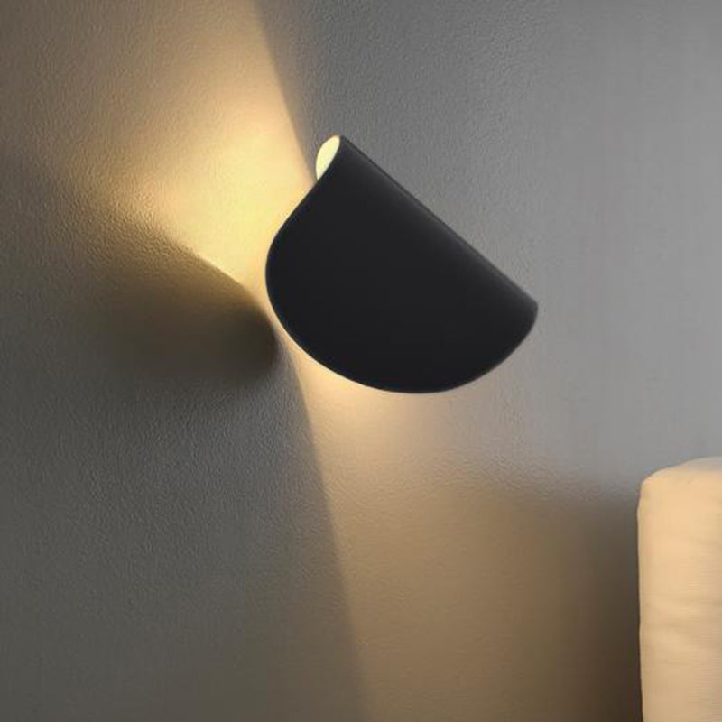 Éclairage d'écran mural plié Simplicité Métal 1 Éclairage mural noir / gris / gris / argent pour chambre à coucher