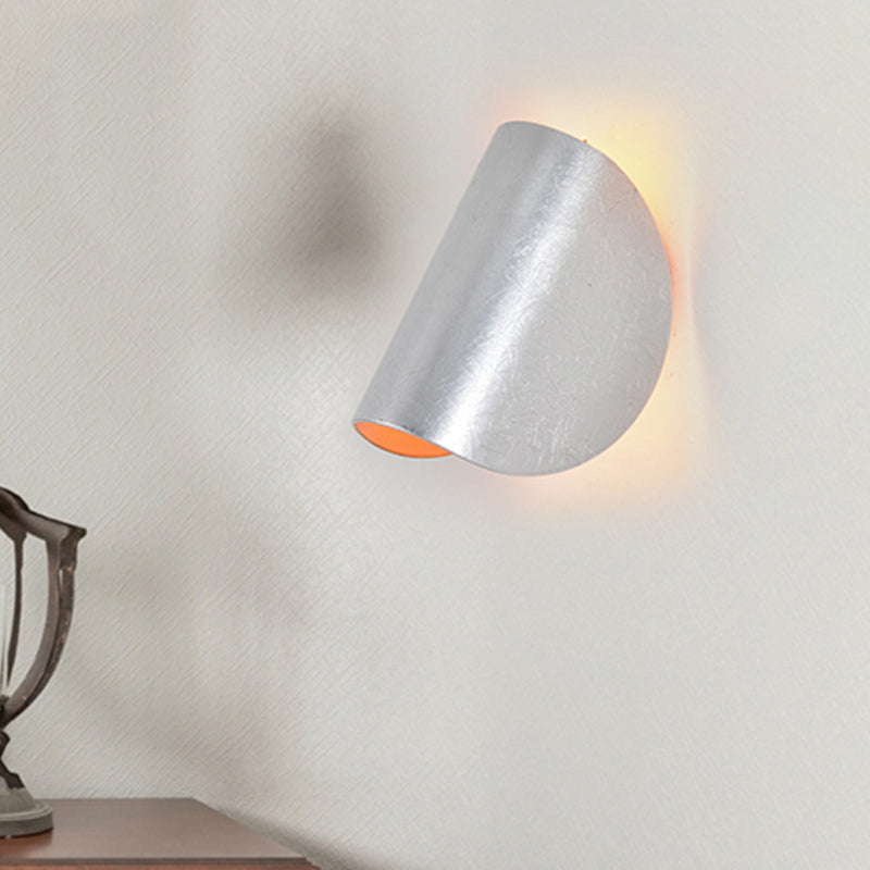 Éclairage d'écran mural plié Simplicité Métal 1 Éclairage mural noir / gris / gris / argent pour chambre à coucher