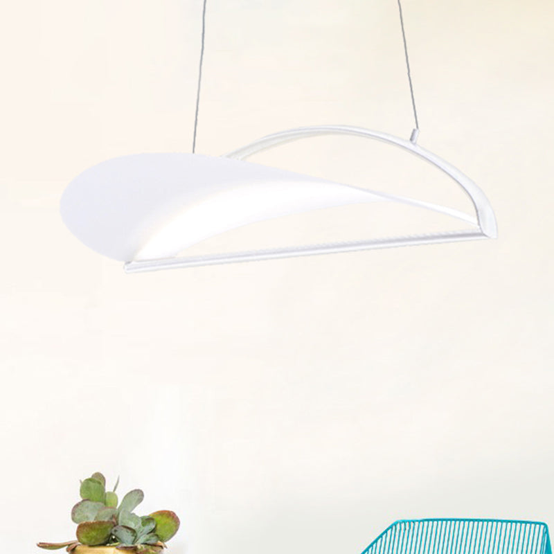Lámpara de luz de techo ultra delgada gris/blanca lámpara colgante acrílica LED minimalista, 16.5 "/23.5" de ancho