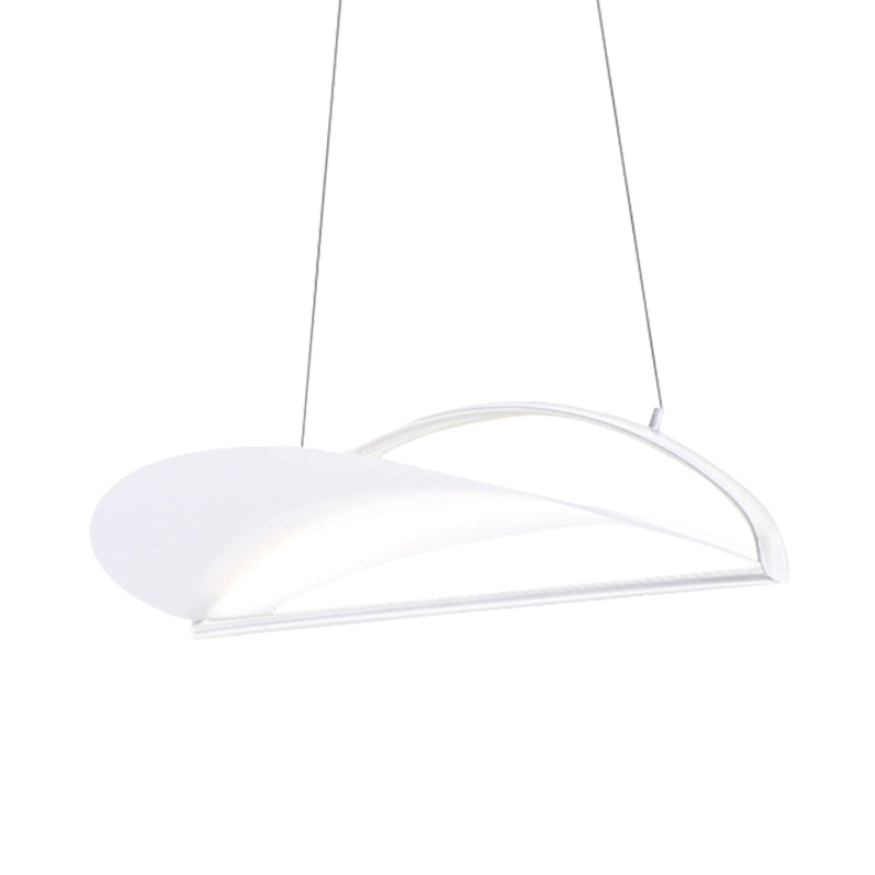 Lámpara de luz de techo ultra delgada gris/blanca lámpara colgante acrílica LED minimalista, 16.5 "/23.5" de ancho