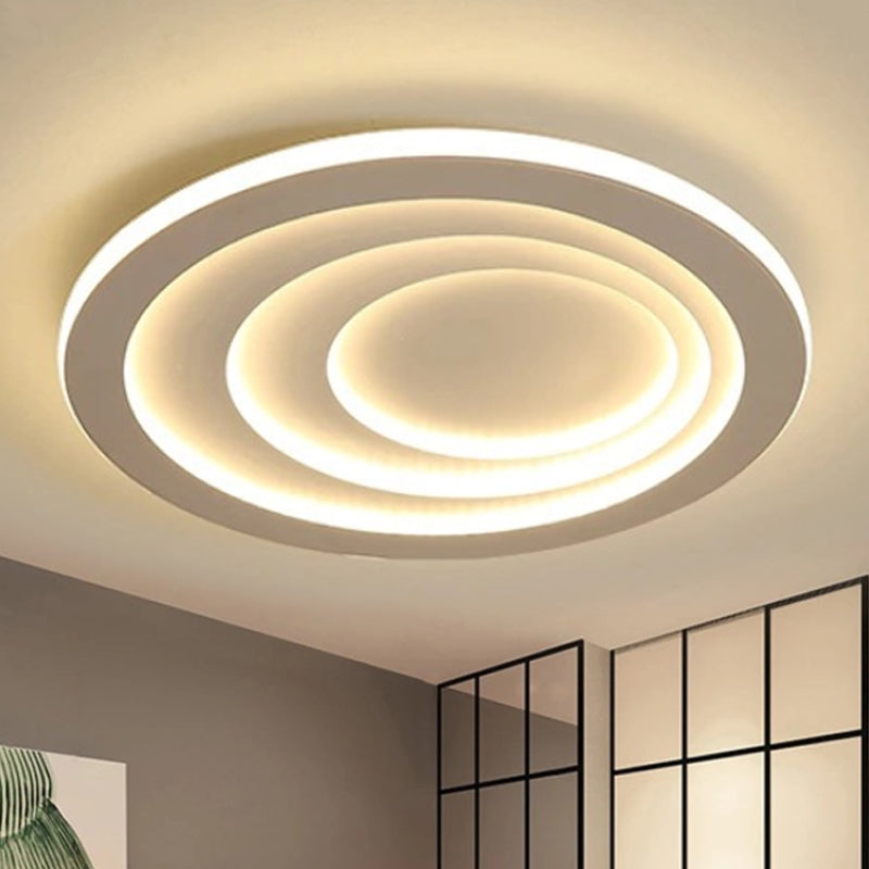 Acrylic Ripples Flush Ceiling Light 16"/19.5"/23.5" Wide Modern Ceiling Mounted Fixture in Warm/White Light