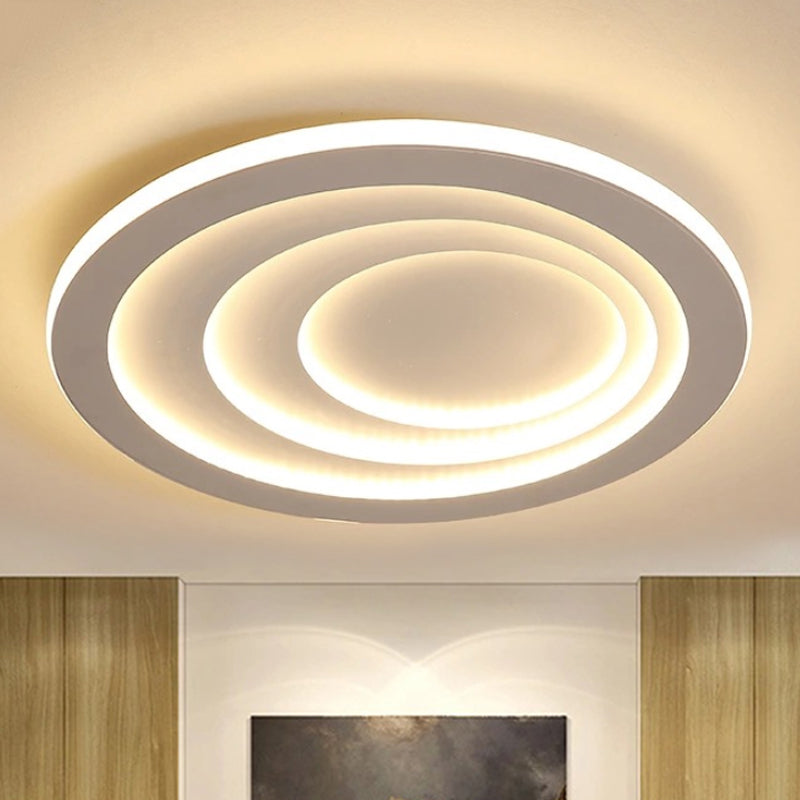 Acrylic Ripples Flush Ceiling Light 16"/19.5"/23.5" Wide Modern Ceiling Mounted Fixture in Warm/White Light