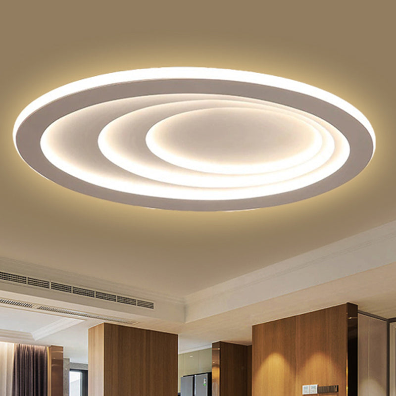 23.5"/29.5"/33.5" Wide Oval Living Room Ceiling Lamp Acrylic LED Modern Flush Mount in Warm/White Light