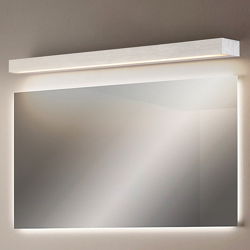 Vanidad lineal Diconce contemporáneo de metal negro/plateado LED Mirror Luz en luz blanca/cálida, 16 "/19.5" /23.5 "de ancho