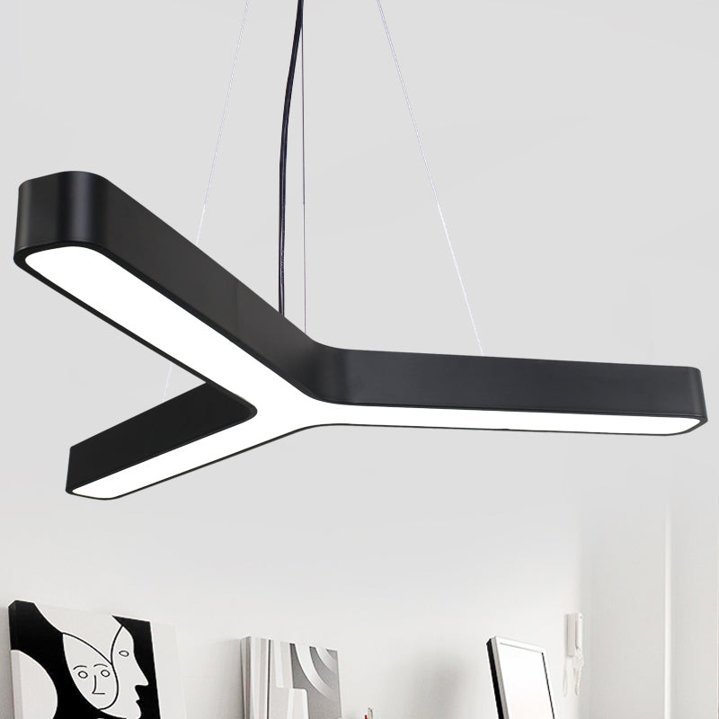 Lampada a sospensione a forma di Y metal a led contemporanea a soffitto appeso per palestra