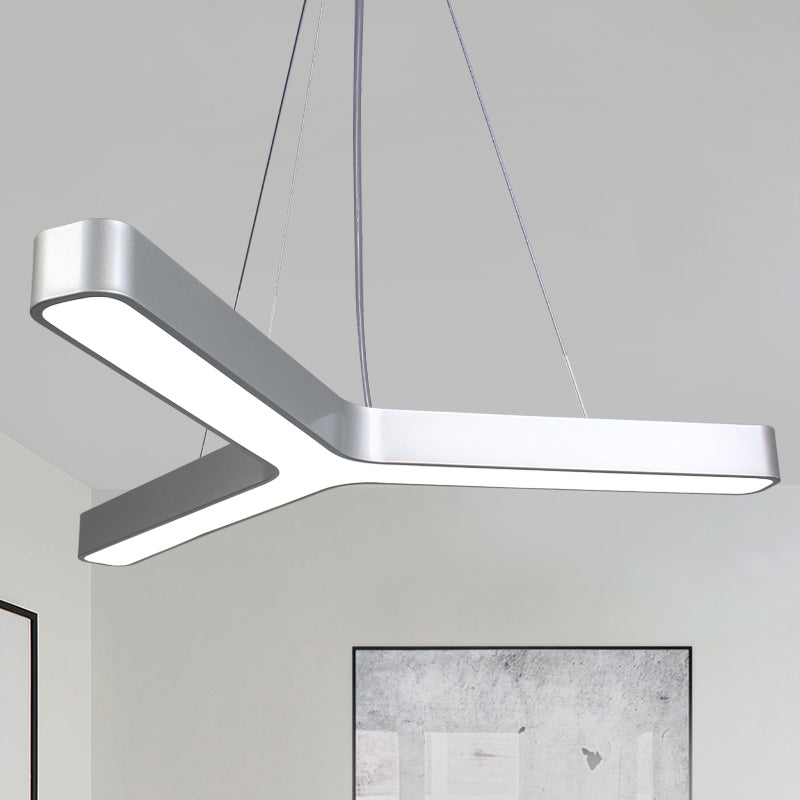 Lampada a sospensione a forma di Y metal a led contemporanea a soffitto appeso per palestra