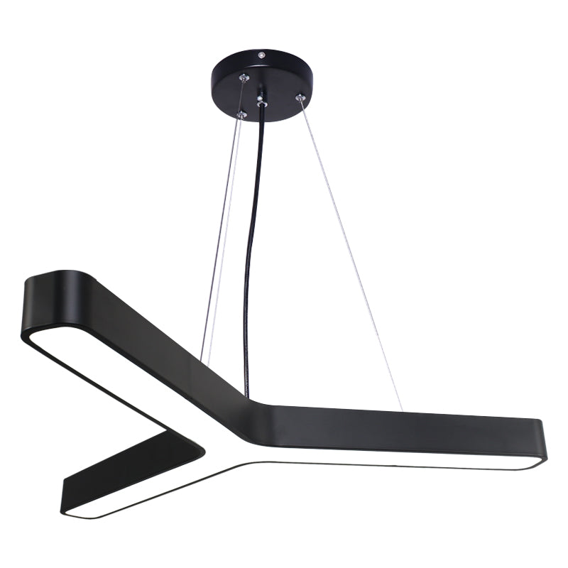 Lampada a sospensione a forma di Y metal a led contemporanea a soffitto appeso per palestra