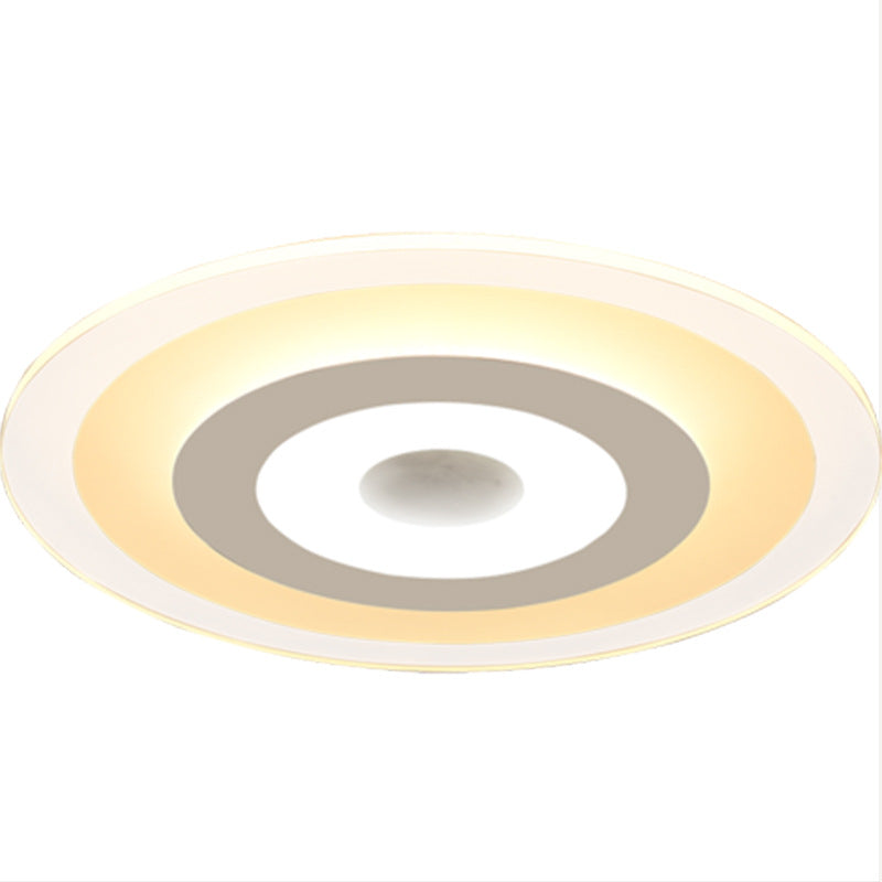 White Disk Shaped Flush Light Simple Style LED Acrylic Ceiling Mounted Light for Bedroom
