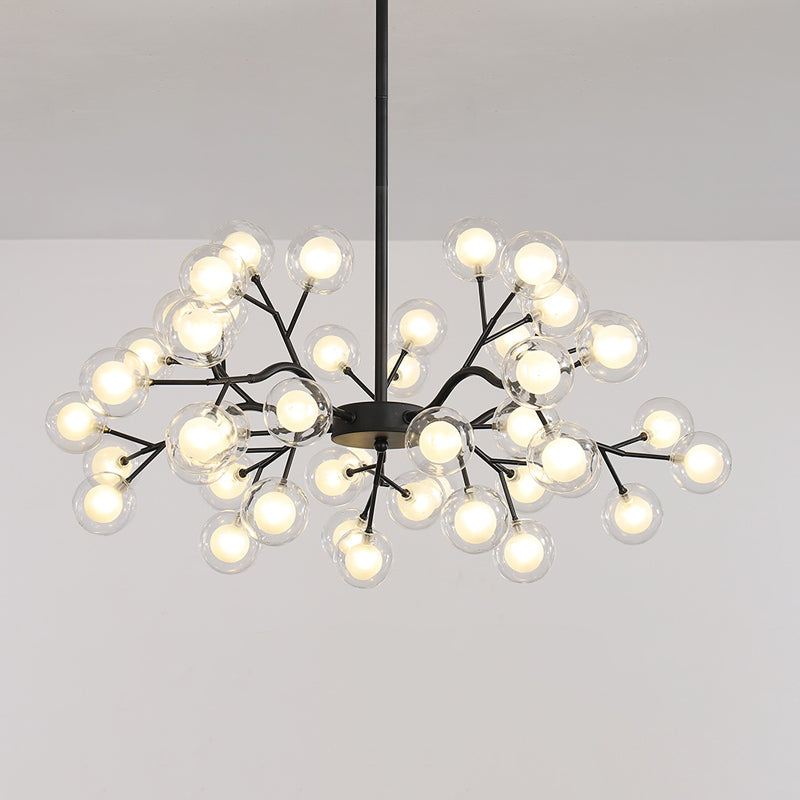 Glass Firefly Chandelier Lighting Postmodern Ceiling Suspension Lamp for Living Room