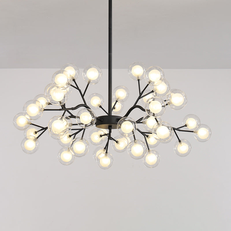 Glass Firefly Chandelier Lighting Postmodern Ceiling Suspension Lamp for Living Room
