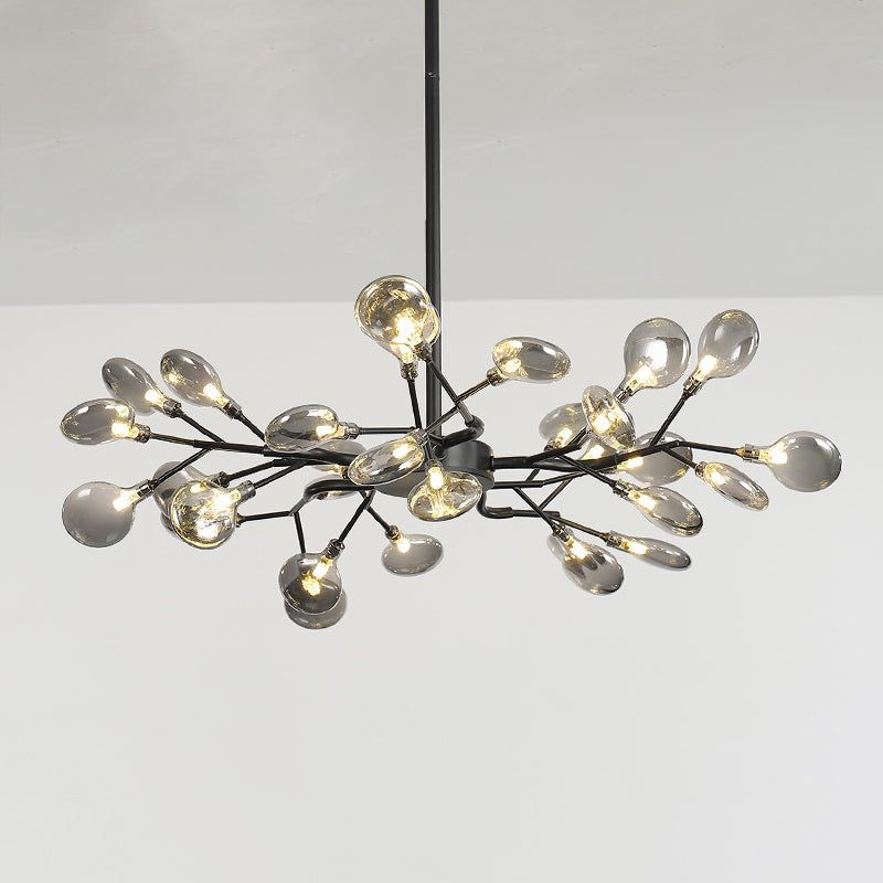 Glass Firefly Chandelier Lighting Postmodern Ceiling Suspension Lamp for Living Room