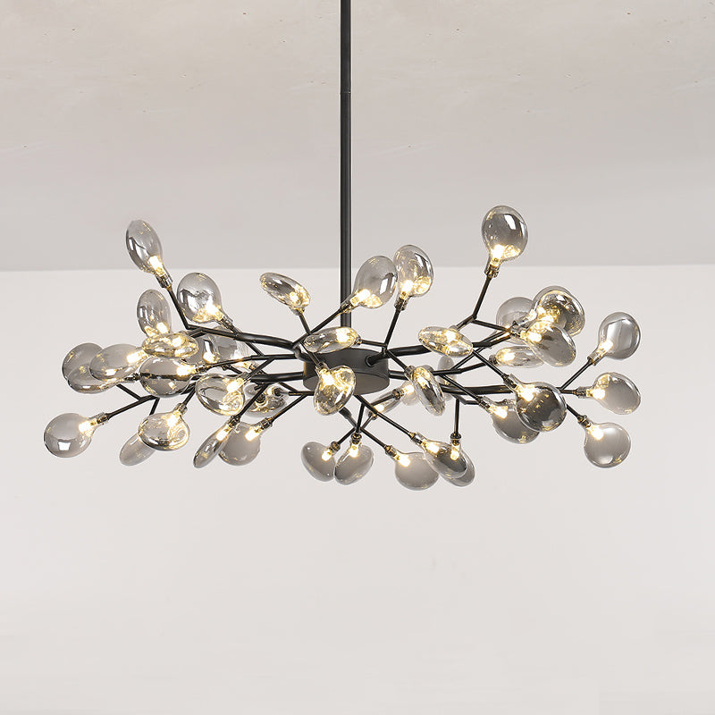 Glass Firefly Chandelier Lighting Postmodern Ceiling Suspension Lamp for Living Room