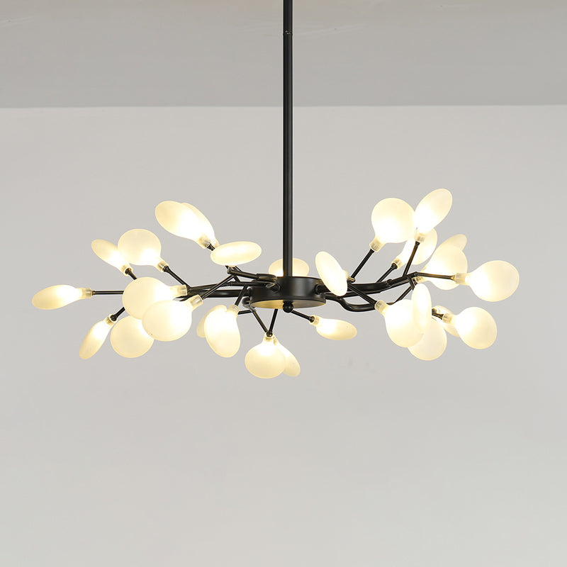Glass Firefly Chandelier Lighting Postmodern Ceiling Suspension Lamp for Living Room