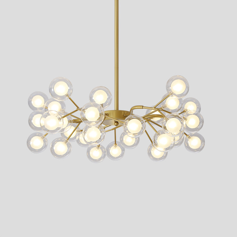 Glass Firefly Chandelier Lighting Postmodern Ceiling Suspension Lamp for Living Room
