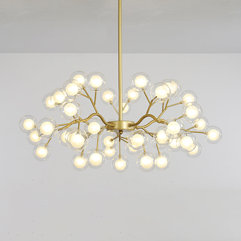 Glass Firefly Chandelier Lighting Postmodern Ceiling Suspension Lamp for Living Room