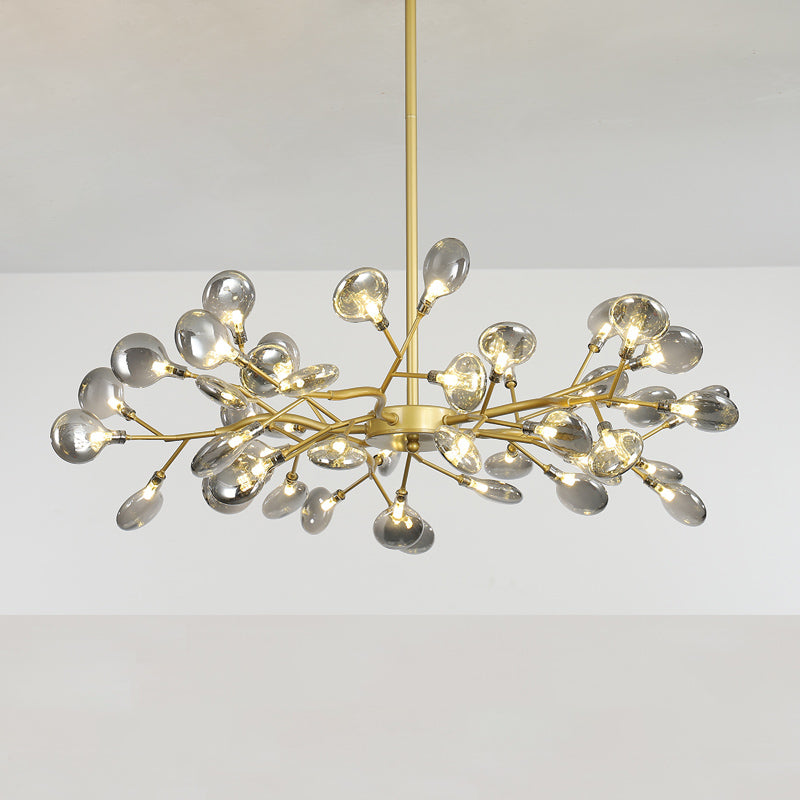 Glass Firefly Chandelier Lighting Postmodern Ceiling Suspension Lamp for Living Room