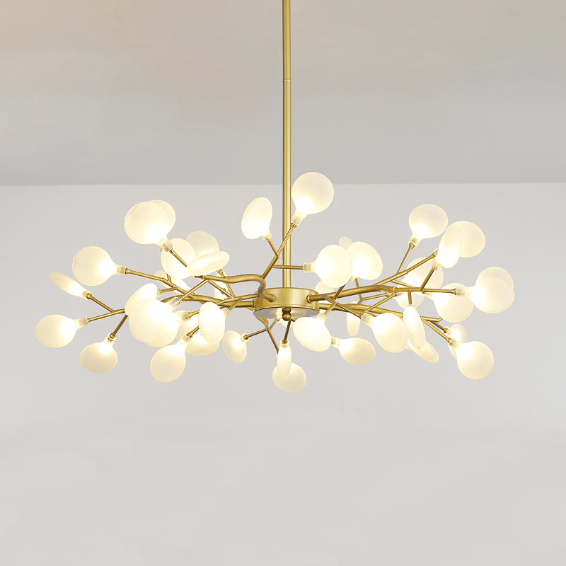 Glass Firefly Chandelier Lighting Postmodern Ceiling Suspension Lamp for Living Room