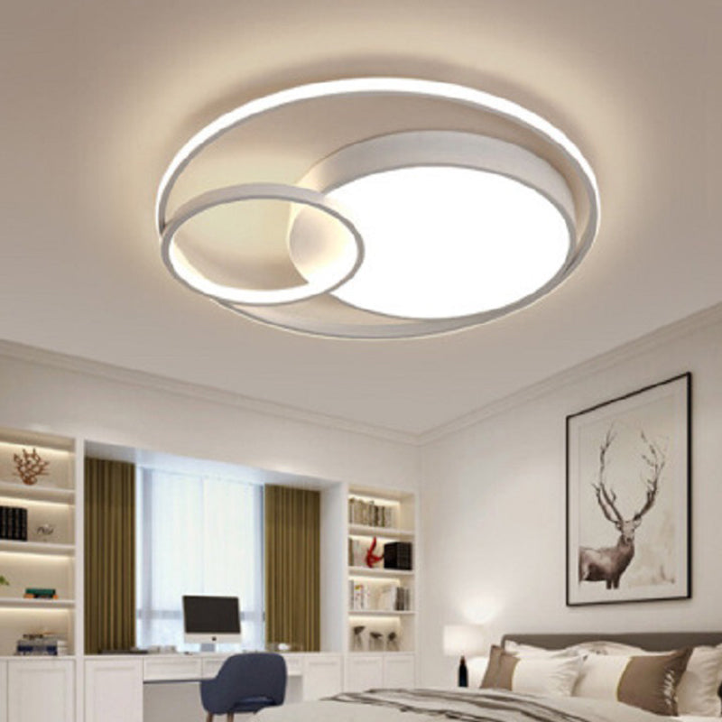 Nordic Halo Ring LED Unterputzleuchte aus Metall für Schlafzimmer, Deckeneinbau