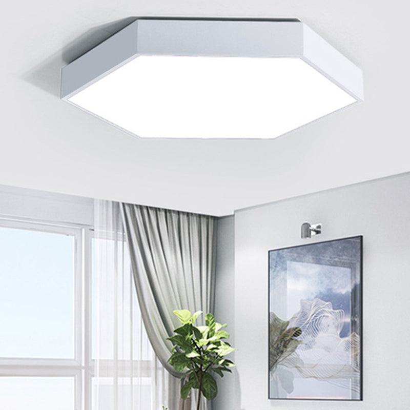 Hexagonal Metal Flush Ceiling Light Minimalist LED Flush Mount Recessed Lighting for Living Room