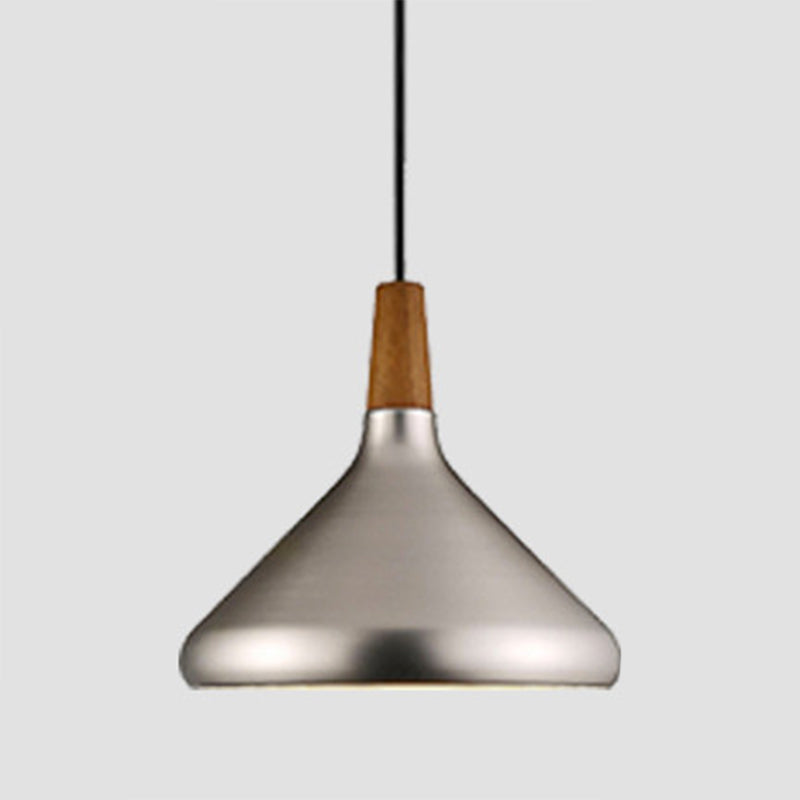 Conical Metal Suspension Lighting Nordic 1 Head Pendant Light Fixture for Dining Room