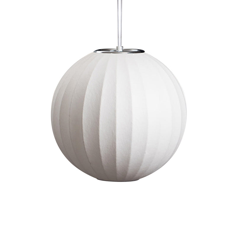 Lantern White Lantern Lampe japonaise Single Artificiel Silk Pendant Lighting
