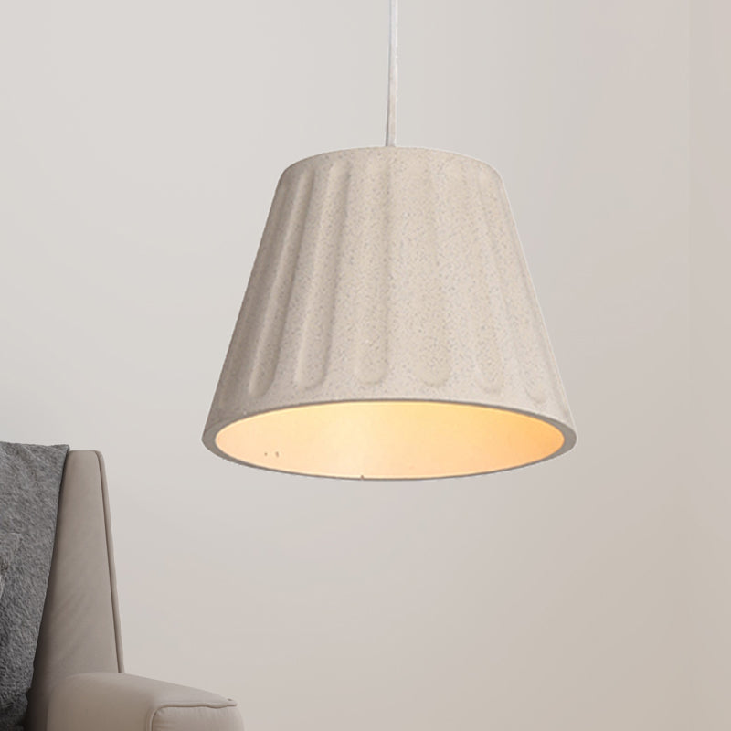 Kegelförmige Schattensuspension Licht moderner Zement 1 hell weiß hängende Deckenleuchte für Wohnzimmer