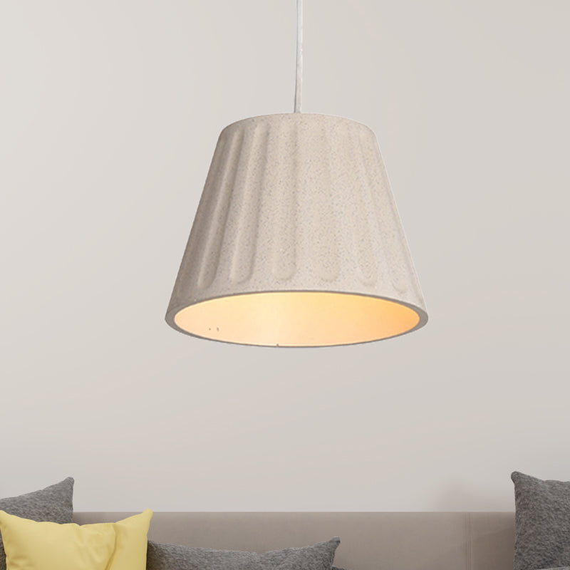 Kegelförmige Schattensuspension Licht moderner Zement 1 hell weiß hängende Deckenleuchte für Wohnzimmer