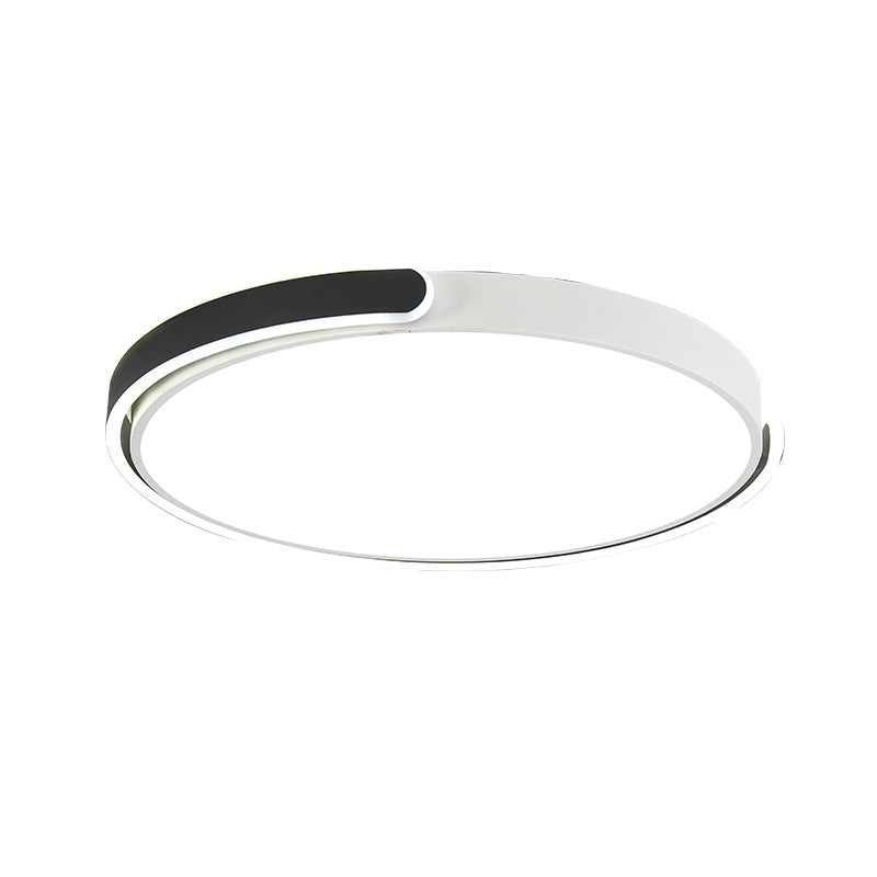 Round LED Ceiling Light Fixture Modernism Metal Bedroom Flushmount Lighting with Acrylic Diffuser