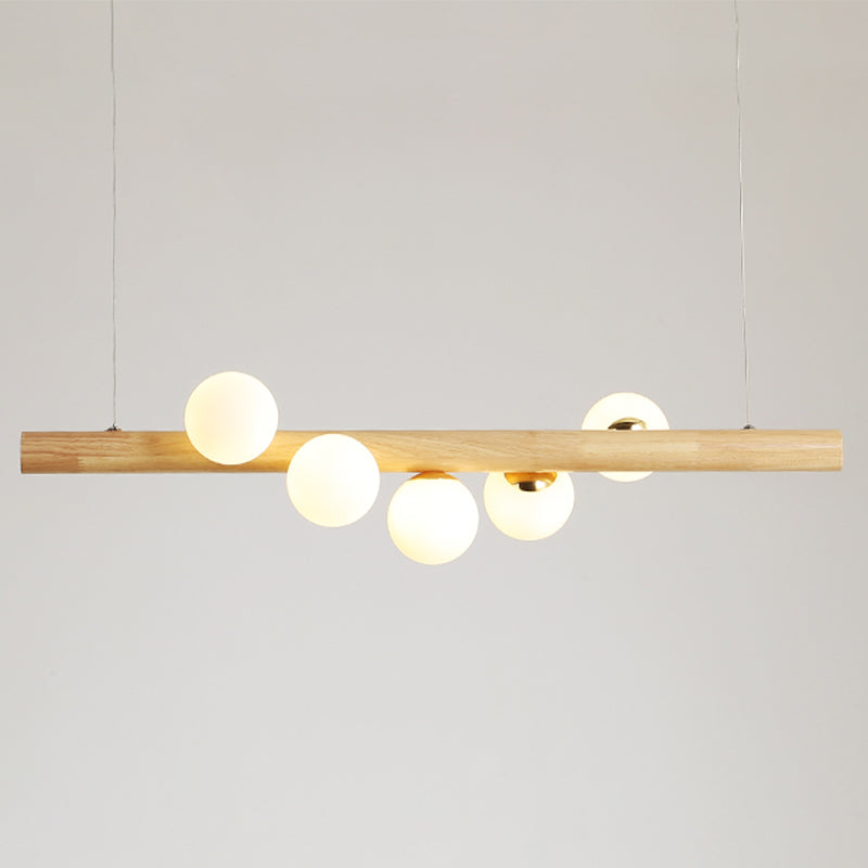 Jewelry Milk Glass Suspension Light Minimalistic Hanging Island Light for Dining Room