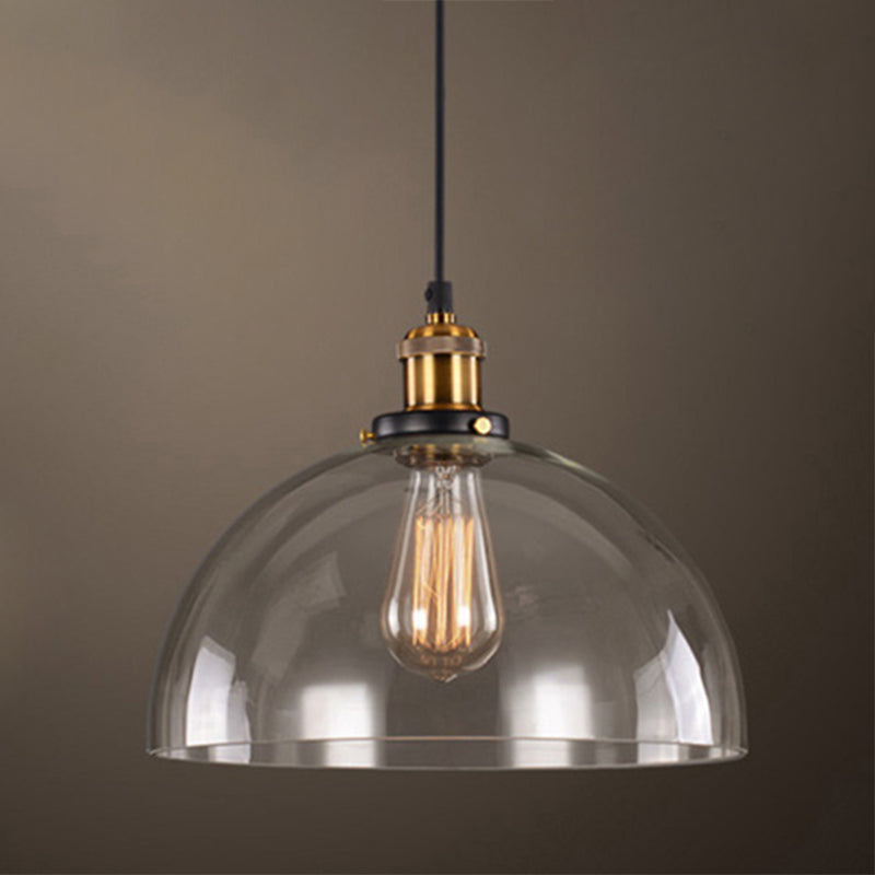 1-Head Glass Pendulum Light Nautical Geometric Shaped Dining Room Suspension Pendant Light