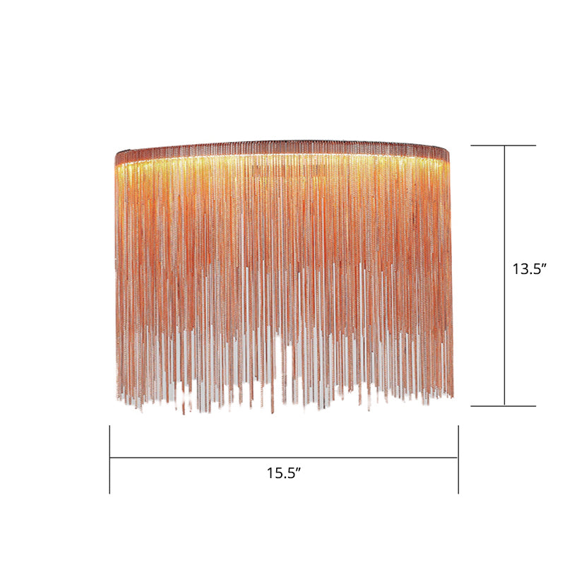 Kettenrand -LED Kronleuchter minimalistisches Metall Wohnzimmer Anhänger Beleuchtungsbestand