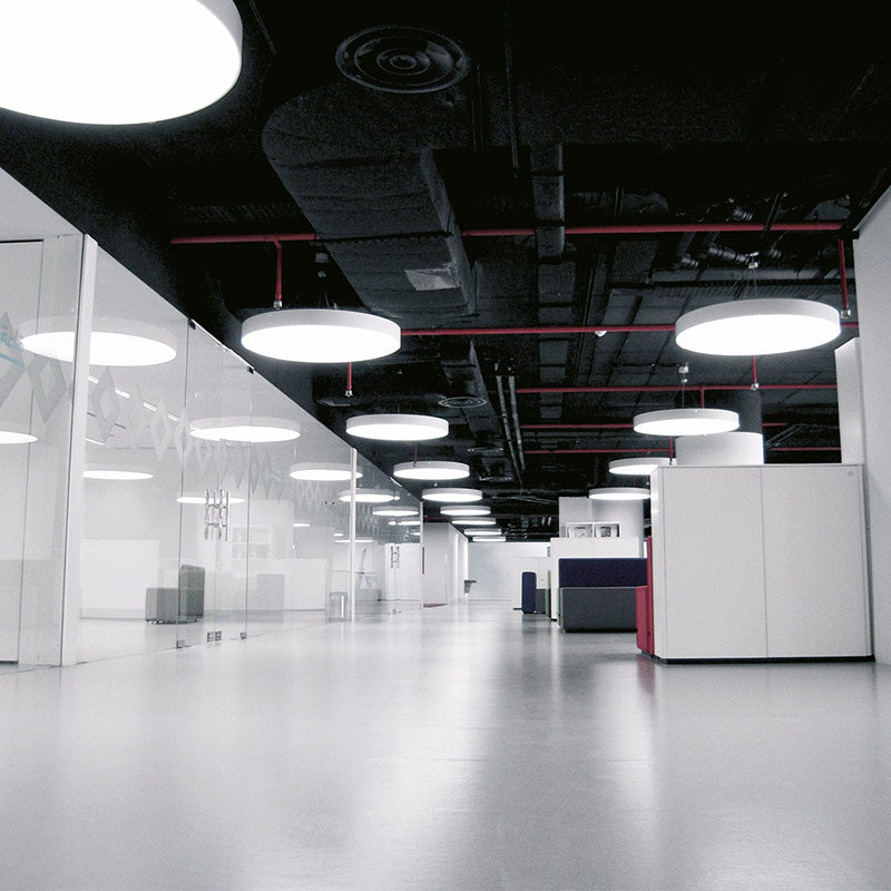 Luce a pendolo a LED rotondo Stile semplice Stile Metallic Apparecchio di illuminazione a sospensione per ufficio