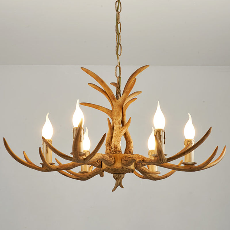 Bare Tree Branch Pendant Lamp Farmhouse Resin Chandelier Light Fixture for Restaurant