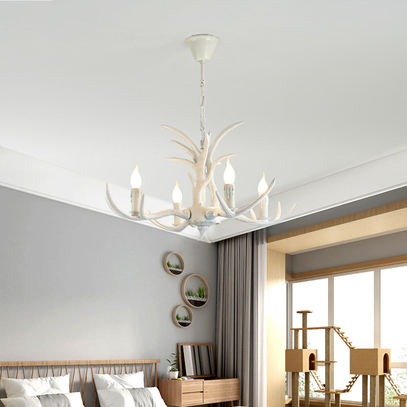 Bare Tree Branch Pendant Lamp Farmhouse Resin Chandelier Light Fixture for Restaurant