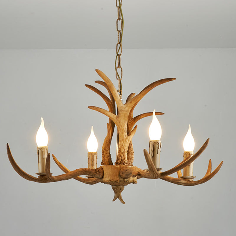 Bare Tree Branch Pendant Lamp Farmhouse Resin Chandelier Light Fixture for Restaurant