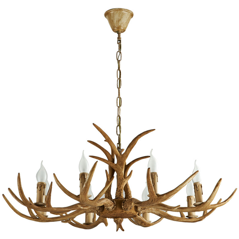 Bare Tree Branch Pendant Lamp Farmhouse Resin Chandelier Light Fixture for Restaurant
