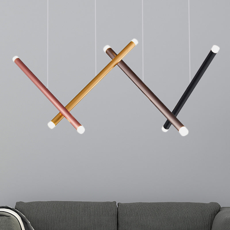 Tubería de cilindro techo de techo luz de aluminio rosa oro/rosa/amarillo LED LED LIGHTIVE para comedor en cálido/blanco